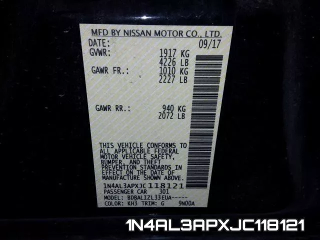 1N4AL3APXJC118121 фото 2
