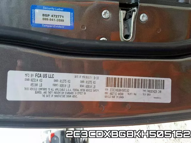 2C3CDXBG8KH505162 фото 2