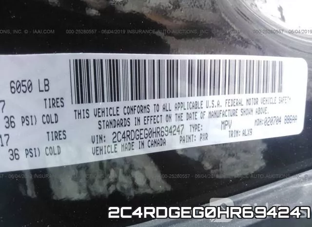 2C4RDGEG0HR694247 фото 10