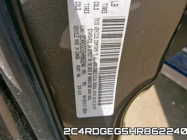 2C4RDGEG5HR862240 фото 2