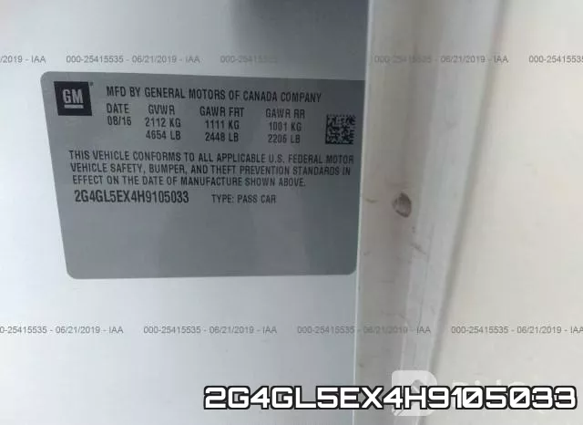 2G4GL5EX4H9105033 фото 10