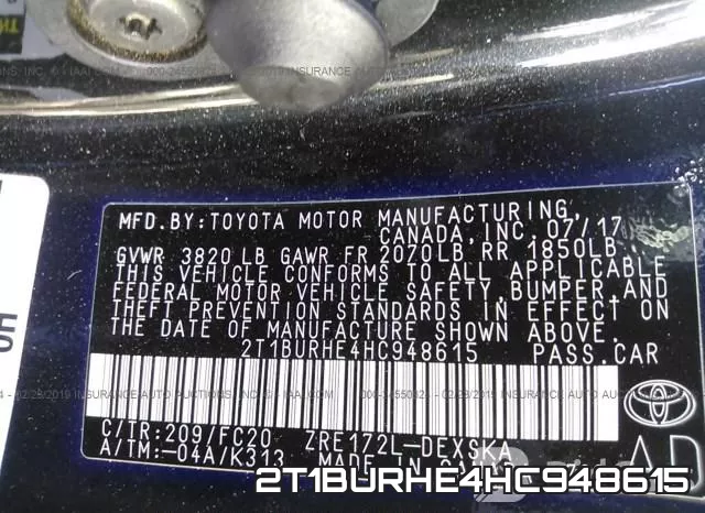 2T1BURHE4HC948615 фото 10