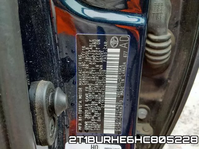 2T1BURHE6HC805228 фото 2