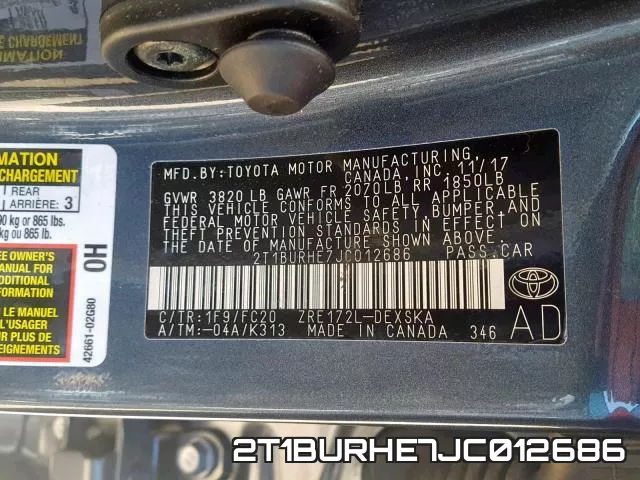 2T1BURHE7JC012686 фото 2