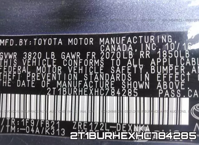 2T1BURHEXHC784285 фото 10