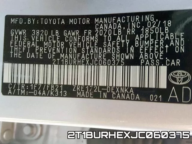 2T1BURHEXJC060375 фото 2