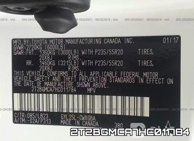 2T2BGMCA7HC011784 фото 10