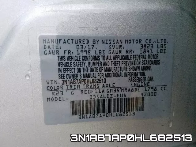 3N1AB7AP0HL682513 фото 2