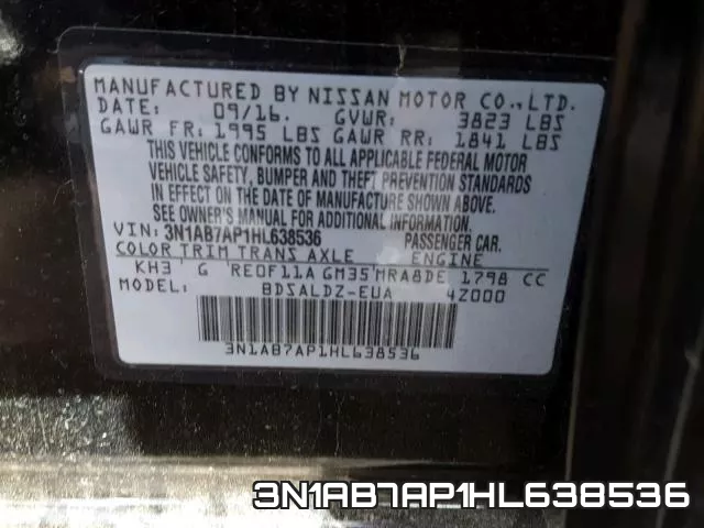 3N1AB7AP1HL638536 фото 2