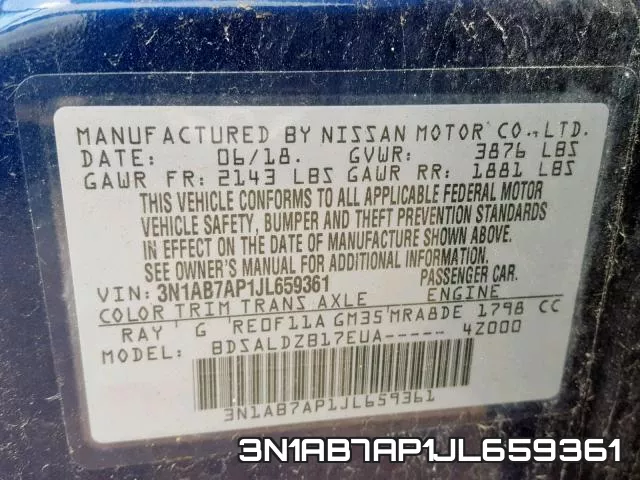 3N1AB7AP1JL659361 фото 2