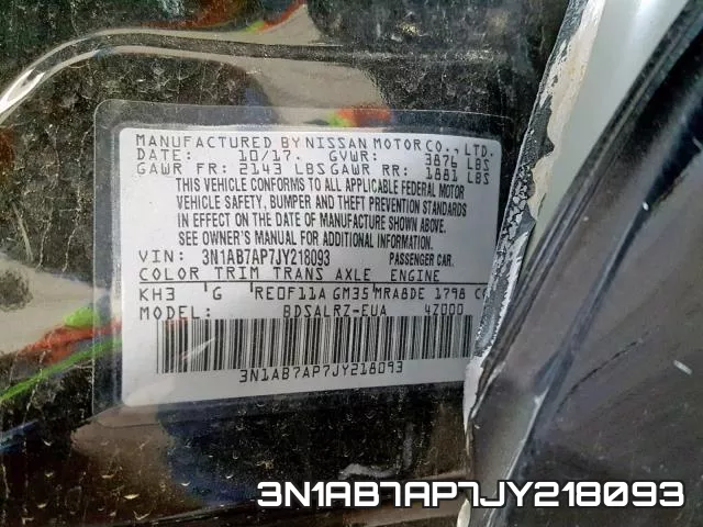 3N1AB7AP7JY218093 фото 2
