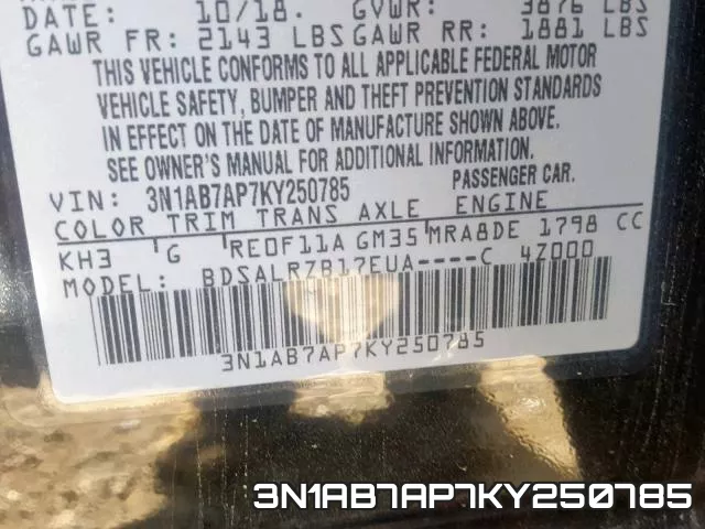 3N1AB7AP7KY250785 фото 2