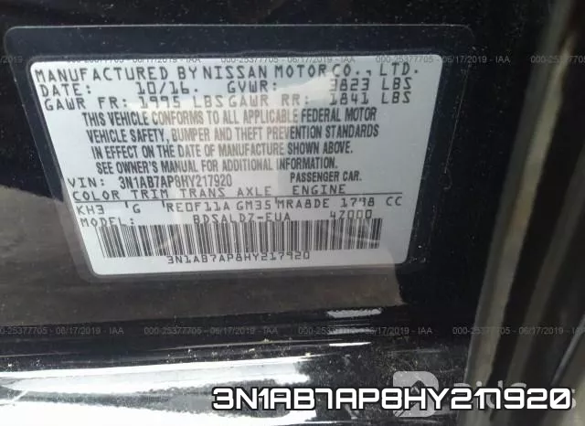 3N1AB7AP8HY217920 фото 10