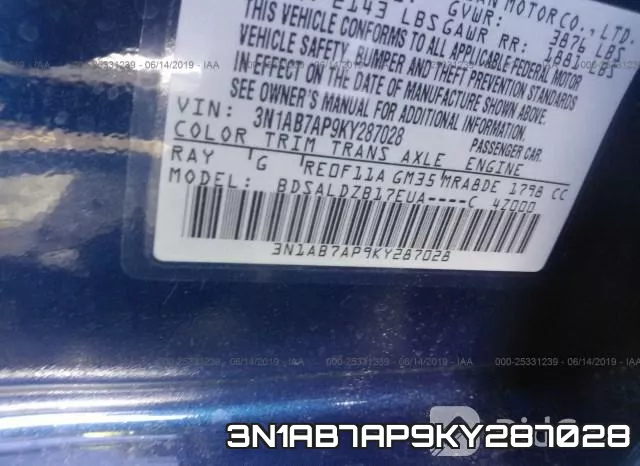 3N1AB7AP9KY287028 фото 10