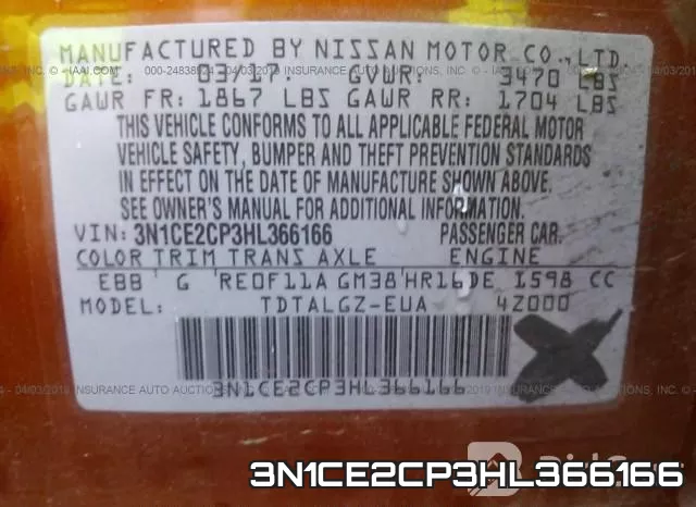 3N1CE2CP3HL366166 фото 10