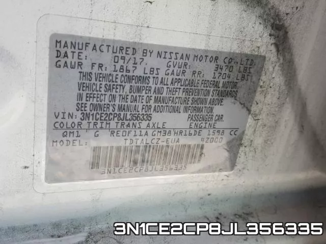 3N1CE2CP8JL356335 фото 2