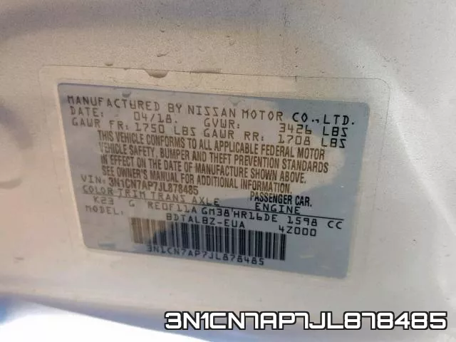 3N1CN7AP7JL878485 фото 2