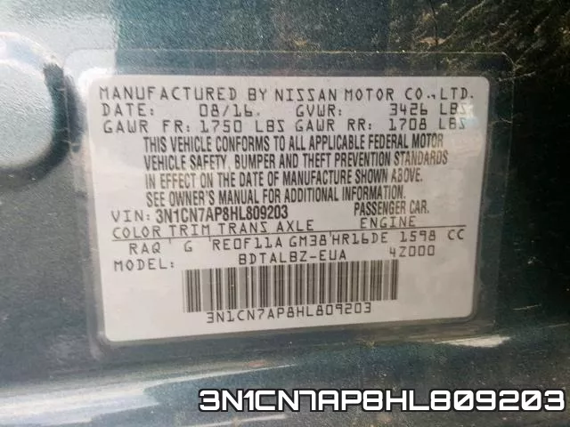 3N1CN7AP8HL809203 фото 2