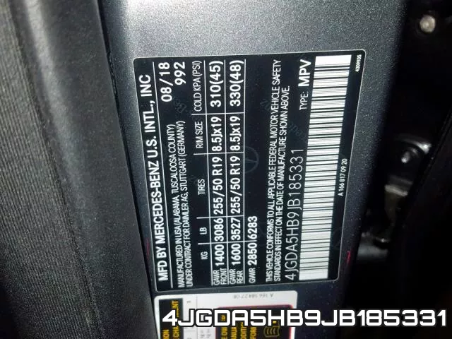 4JGDA5HB9JB185331 фото 2