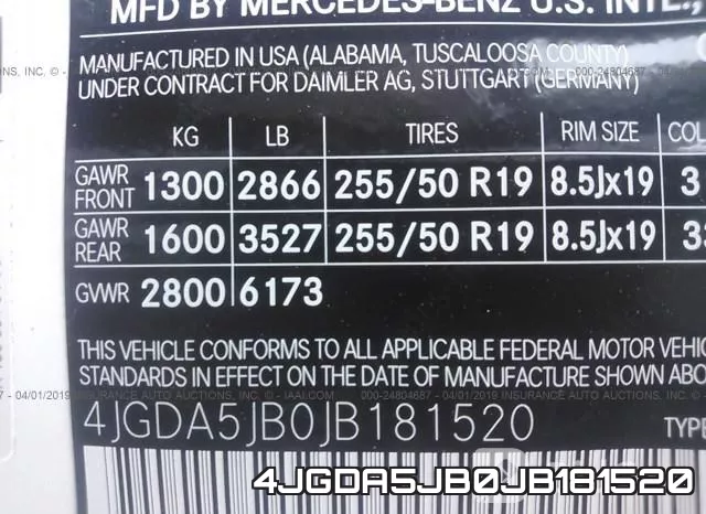 4JGDA5JB0JB181520 фото 10
