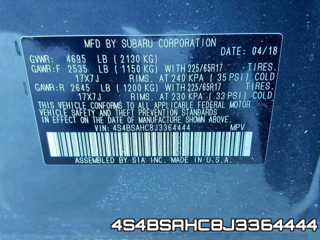 4S4BSAHC8J3364444 фото 2