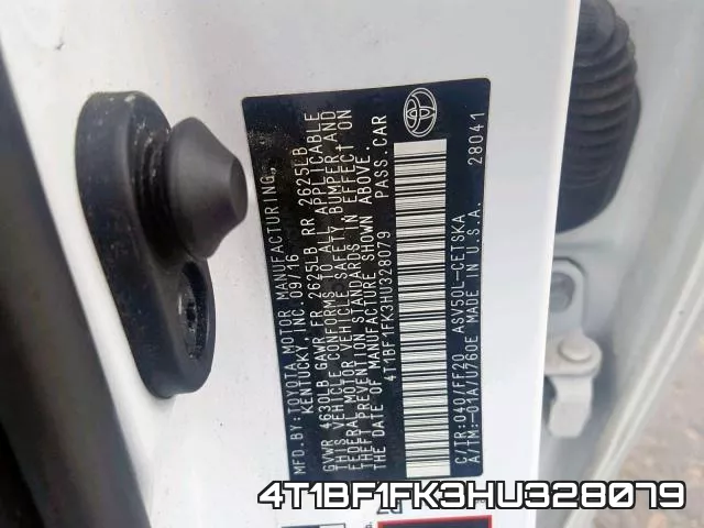4T1BF1FK3HU328079 фото 2