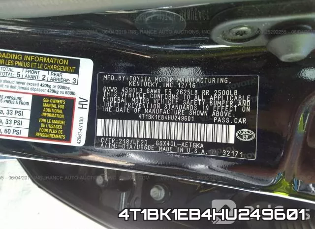 4T1BK1EB4HU249601 фото 8