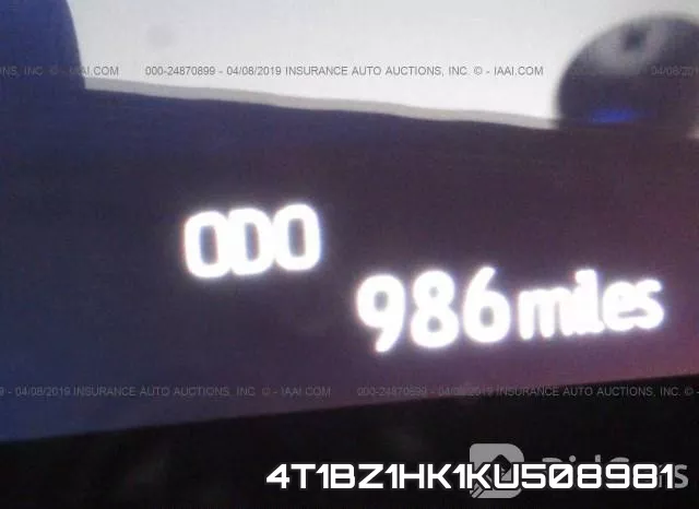 4T1BZ1HK1KU508981 фото 8