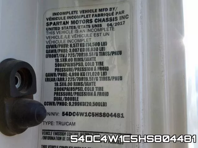 54DC4W1C5HS804481 фото 2