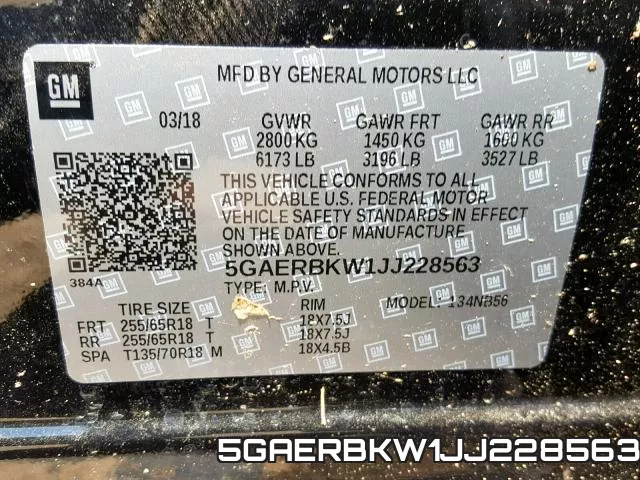 5GAERBKW1JJ228563 фото 2