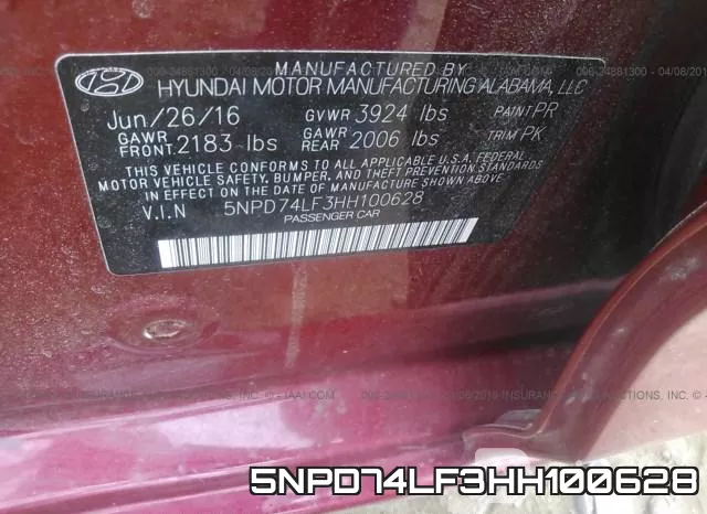 5NPD74LF3HH100628 фото 10