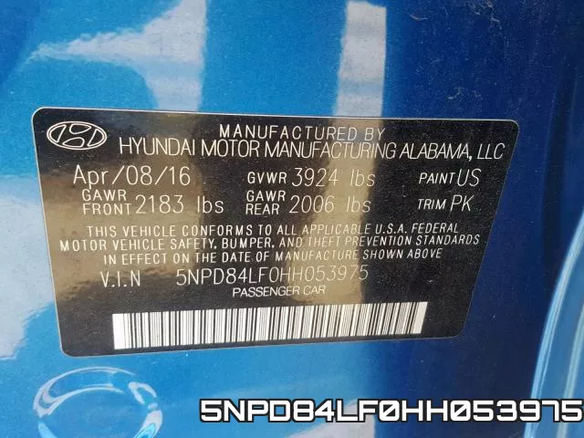 5NPD84LF0HH053975 фото 2