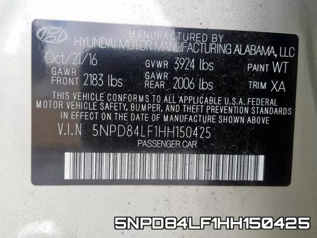5NPD84LF1HH150425 фото 2