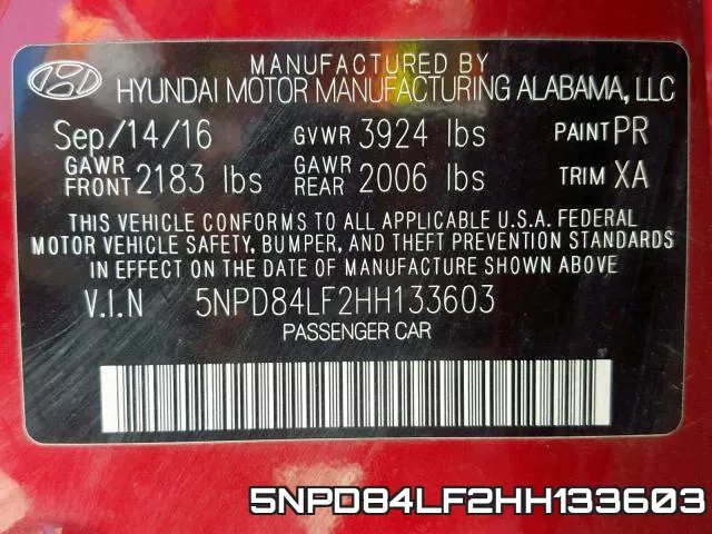 5NPD84LF2HH133603 фото 2