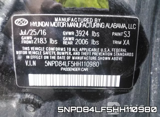 5NPD84LF5HH110980 фото 10