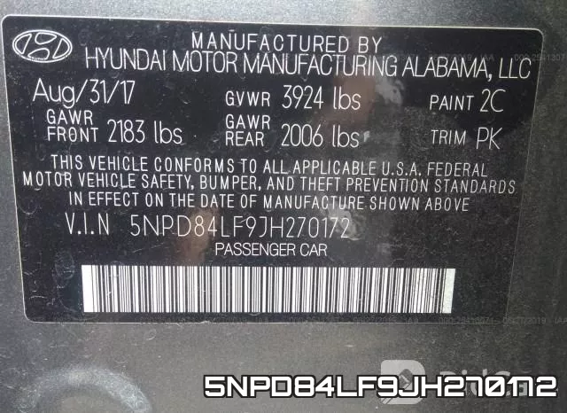 5NPD84LF9JH270172 фото 10