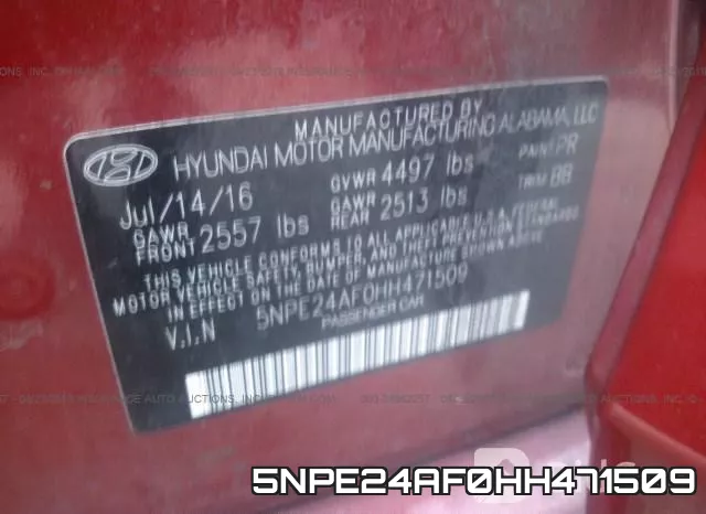 5NPE24AF0HH471509 фото 10