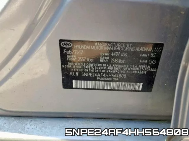 5NPE24AF4HH564808 фото 2