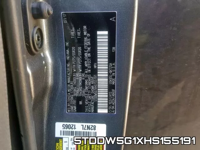 5TDDW5G1XHS155191 фото 2