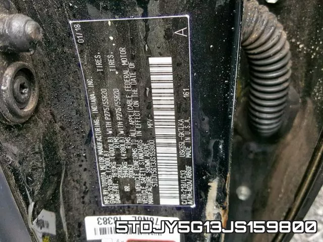 5TDJY5G13JS159800 фото 2