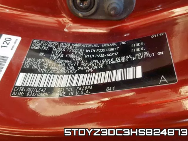 5TDYZ3DC3HS824873 фото 2