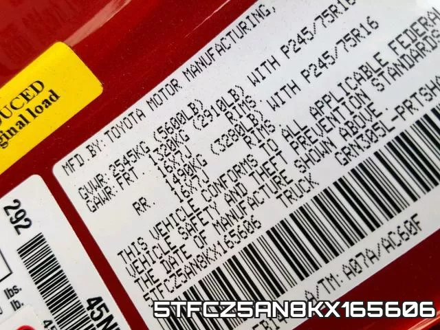 5TFCZ5AN8KX165606 фото 2