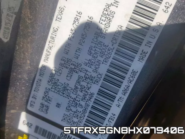 5TFRX5GN8HX079406 фото 2