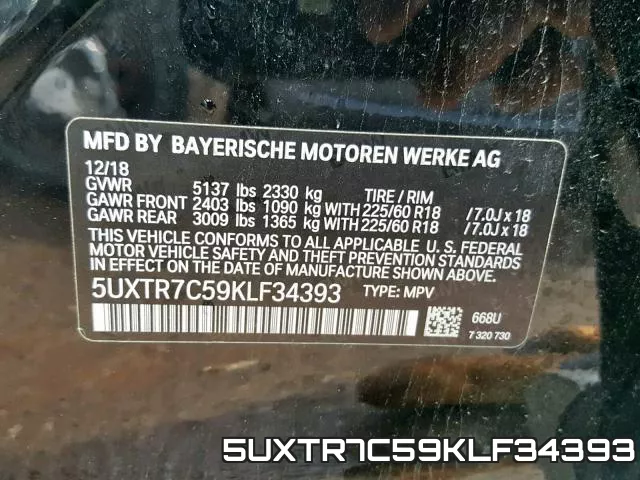 5UXTR7C59KLF34393 фото 2