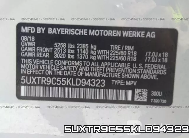 5UXTR9C55KLD94323 фото 10