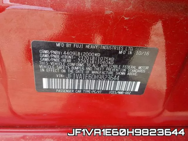 JF1VA1E60H9823644 фото 2