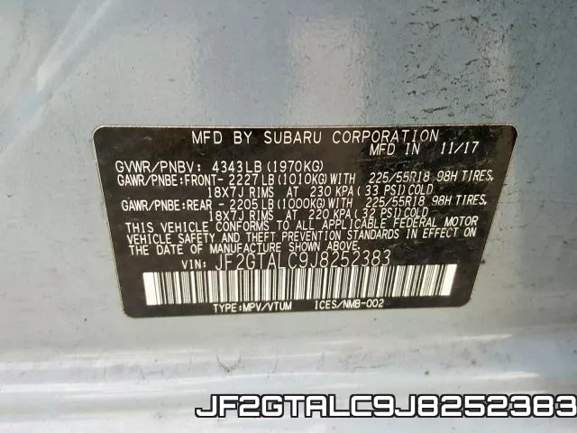JF2GTALC9J8252383 фото 2