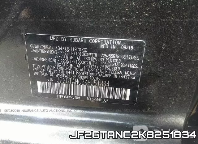 JF2GTANC2K8251834 фото 10