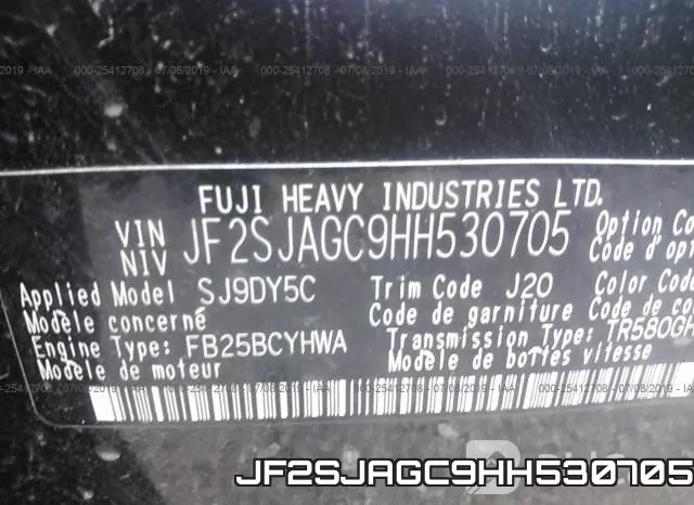 JF2SJAGC9HH530705 фото 10