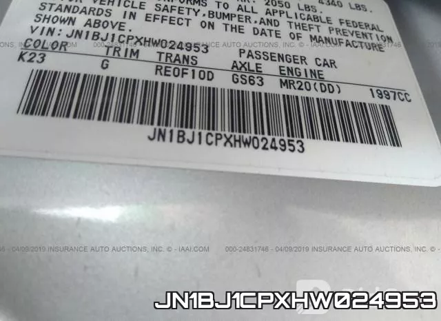 JN1BJ1CPXHW024953 фото 10